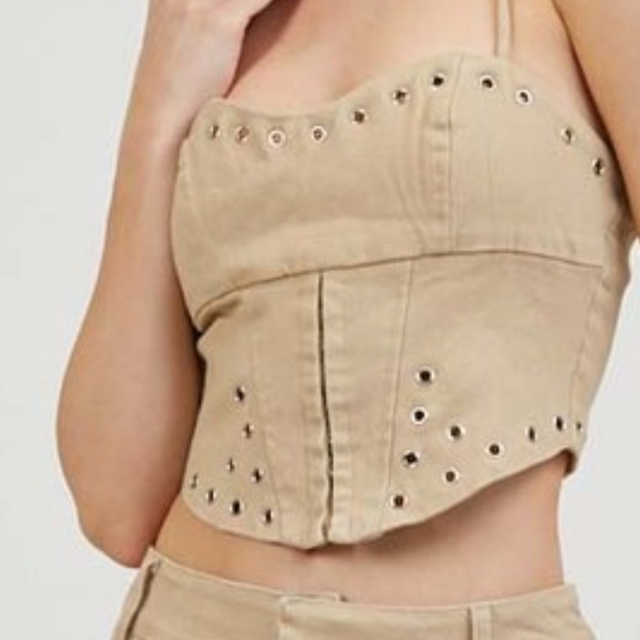 Better Be Tops - Better Be Two Piece Skirt And Crop TopTan Top Set